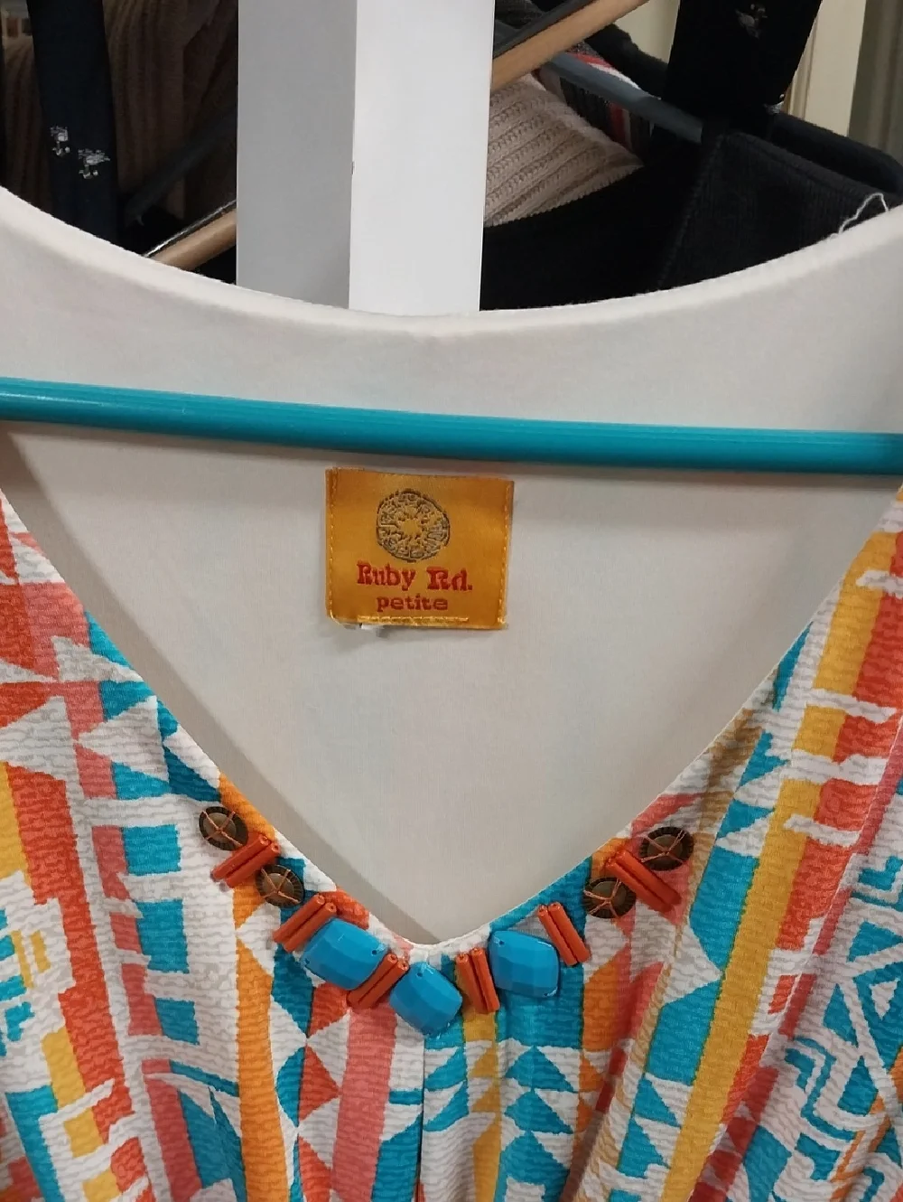 Ruby Rd. Multicolor Geometric Maxi Dress - Picture 2 of 3